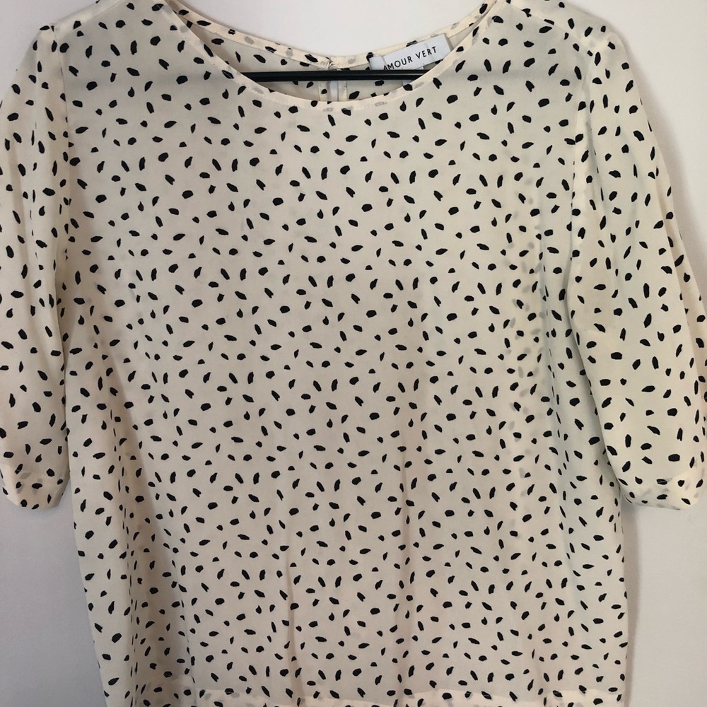 Polka Dot Silk Top